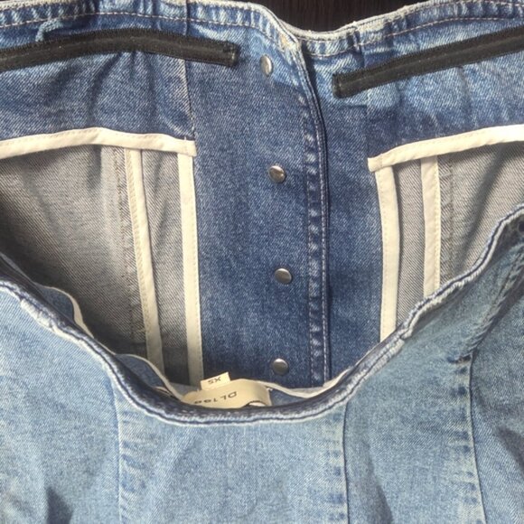 Chic DL1961 Denim Strapless Button-Up Top - Picture 6 of 8